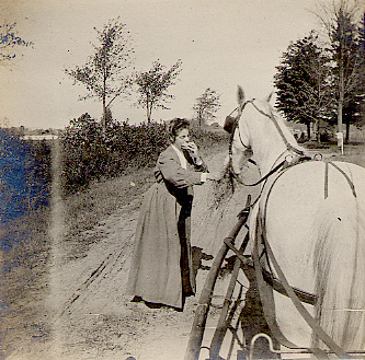 [Woman and horse]
